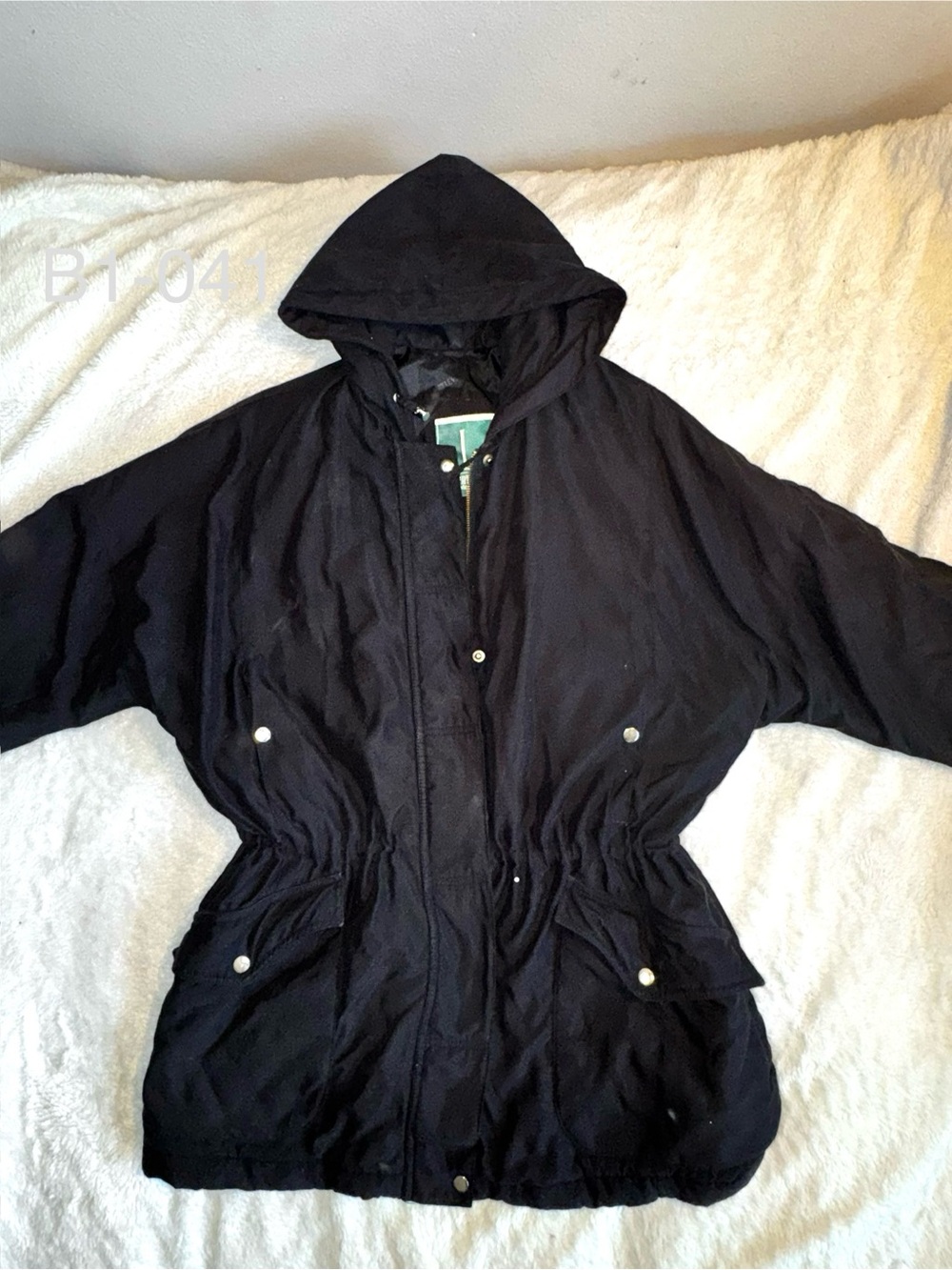 Vintage Black Over Sized Coat Women’s Size Medium